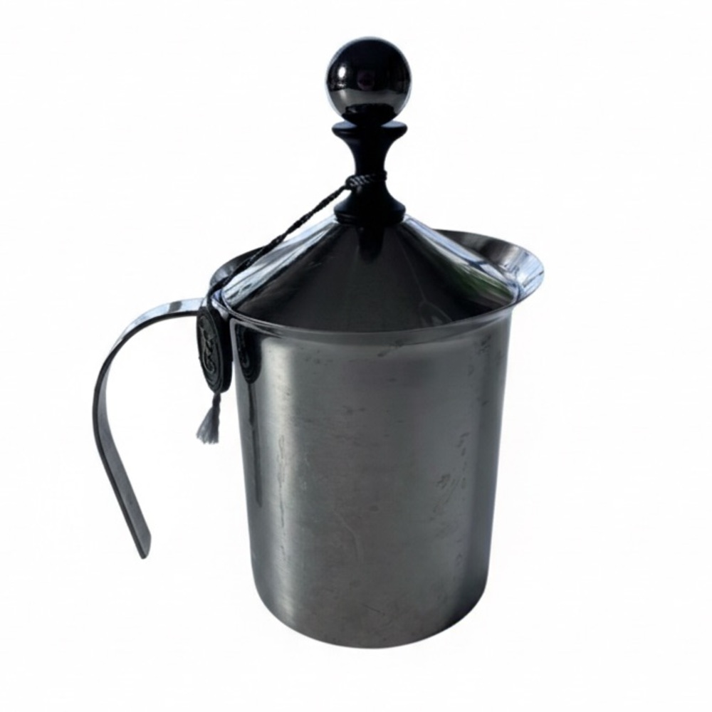 Epicure Selections Stainless Steel Manual Milk Frother & Creamer Pitcher